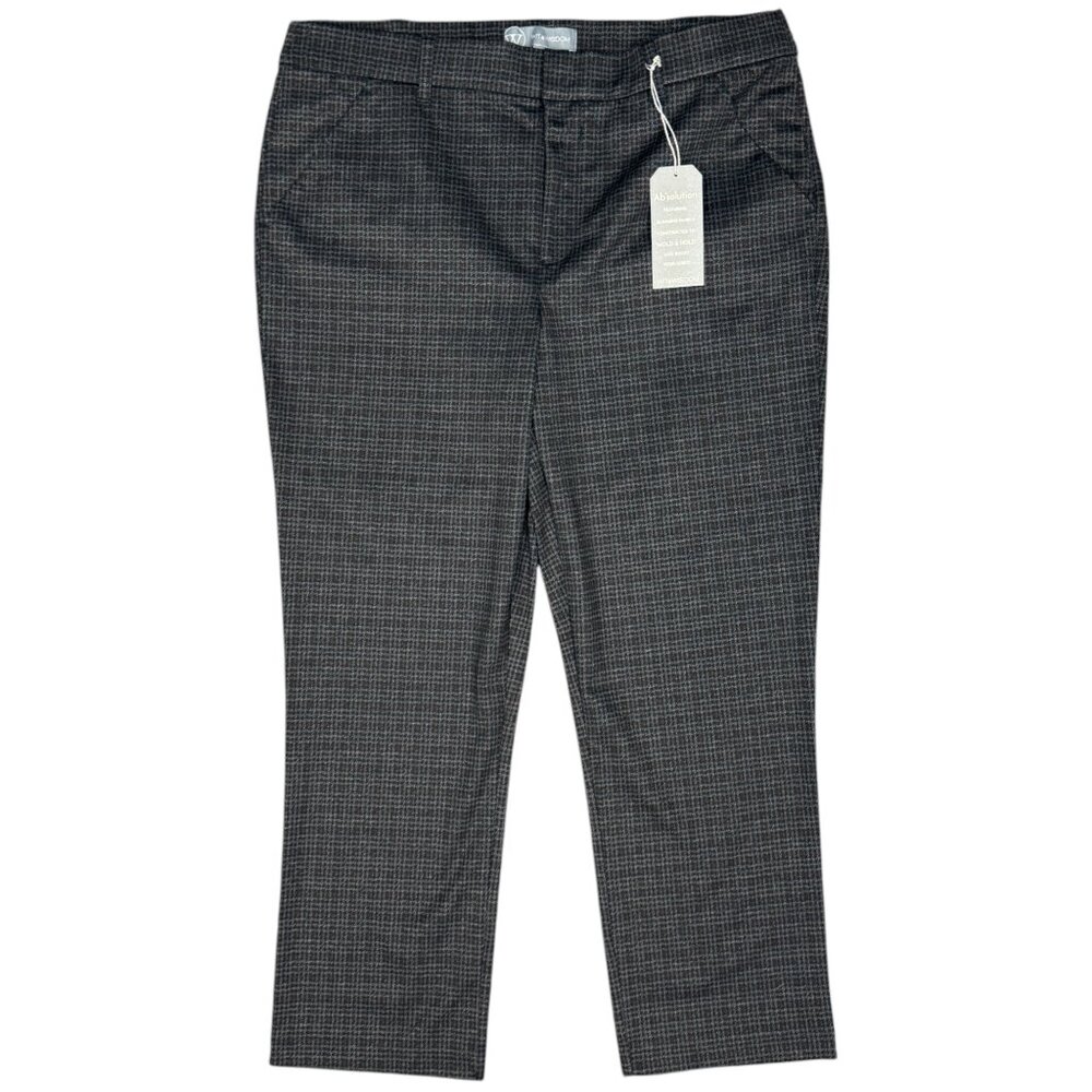 NWT Women's WIT & WISDOM Absolution High Waist Plaid Ankle Pants | Size‎ 14